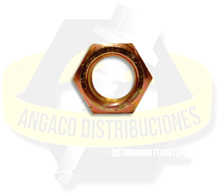 TUERCA PASO FINO G5 SAE DORADA HEX. 1
