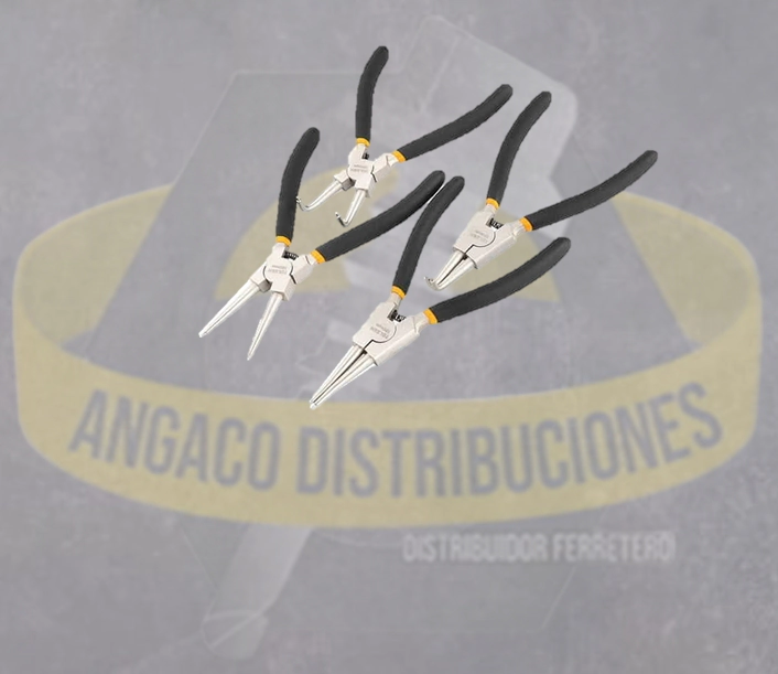 JUEGO DE PINZAS SEEGER 180MM,7