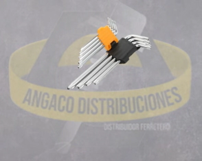 JGO LLAVEALLEN HEX LARGA RANGO T10-T50 (9PZA)