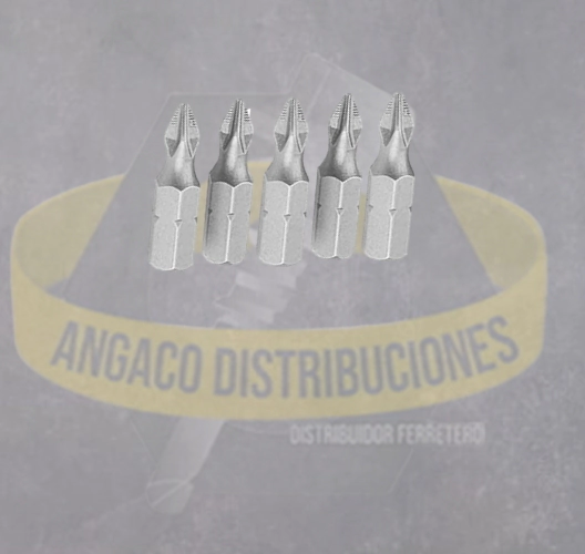 PUNTAS PHILLIPS 5 PIEZAS IND PH2X25MM
