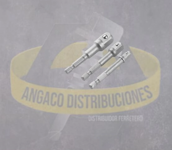 ADAPTADOR HEXAGONAL 3 PIEZAS 1/4-3/8X65MM1/2X70MM