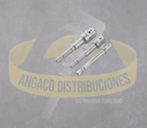 ADAPTADOR HEXAGONAL 3 PIEZAS 1/4-3/8X65MM1/2X70MM
