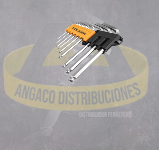 JGO. LLAVES HEX BOLA LARGO 9 PIEZAS