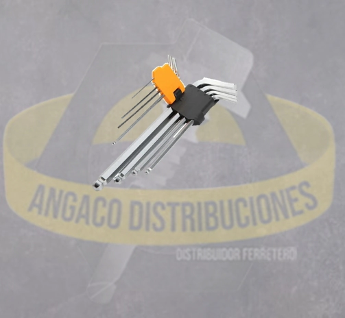 JGO. LLAVES HEX BOLA EXTRAL 9 PIEZAS