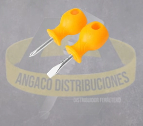 JUEGO DE DESTORNILLADORES CORTOS DE 2 PIEZAS 2 X 38 MM