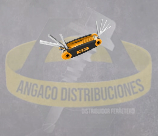 JUEGO DE LLAVES HEXAGONALES TIPO NAVAJA  DE 9 PIEZAS 9P 5/64