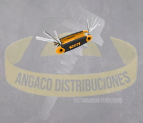 JUEGO DE LLAVES HEXAGONALES TIPO NAVAJA  DE 9 PIEZAS 9P 5/64