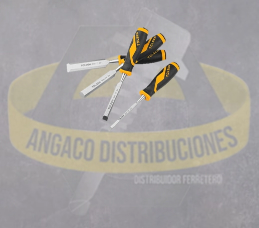 JUEGO DE  CINCELES PARA MADERA  4 PIEZAS (INDUSTRIAL) 4 P 6MM A 25MM
