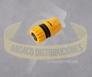 CONECTOR DE MANGUERA CON CIERRE DE SALIDA DE AGUA 1/2