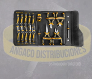 JUEGO DE MINI ALICATES Y DESTORNILALDORES DE PRECISION 17 PIEZAS