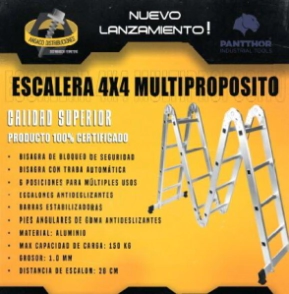 ESCALERA LÍNEA MULTIPROPÓSITO  4X4 ESCALONES PANTTHOR