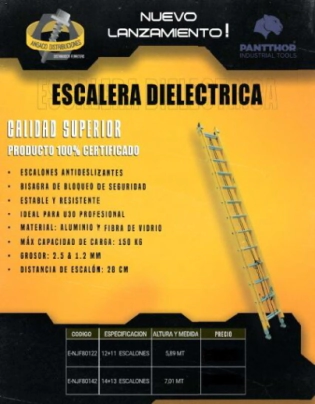 ESCALERA L�NEA EXTENSIBLE (DIELECTRICA) 14+13 ESCALONES PANTTHOR