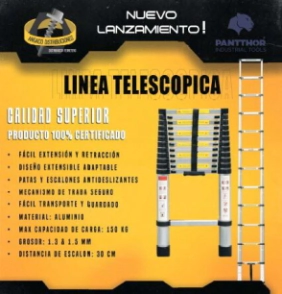 ESCALERA LÍNEA TELESCÓPICA 13 ESCALONES PANTTHOR