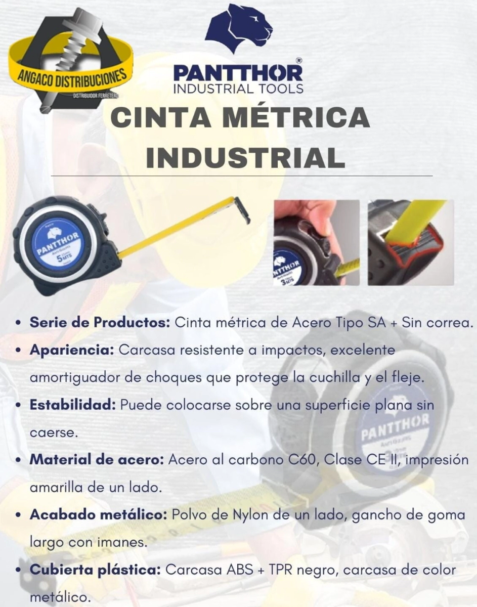 CINTA METRICA 8MTS - 25 MM PANTTHOR