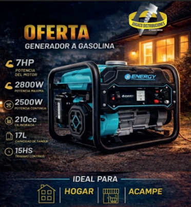 GENERADOR DE GASOLINA 4 T - 2800 WATTS (50 HZ) ENERGY